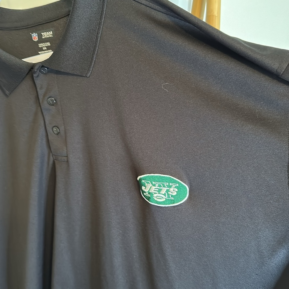 Jets Black Polo Shirt with Green Logo size 5xl - Picture 4 of 5